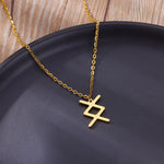 Viking Rune Necklace for Women Norse Runic Letter Pendant Necklaces Minimalist Nordic Stainless Steel Jewelry Christmas Gift