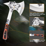 High Hardness Stainless Steel Survival Axe Multi-function Outdoor Camping Tactical Wolf-head Axe Hunting Tools Portable Tomahawk