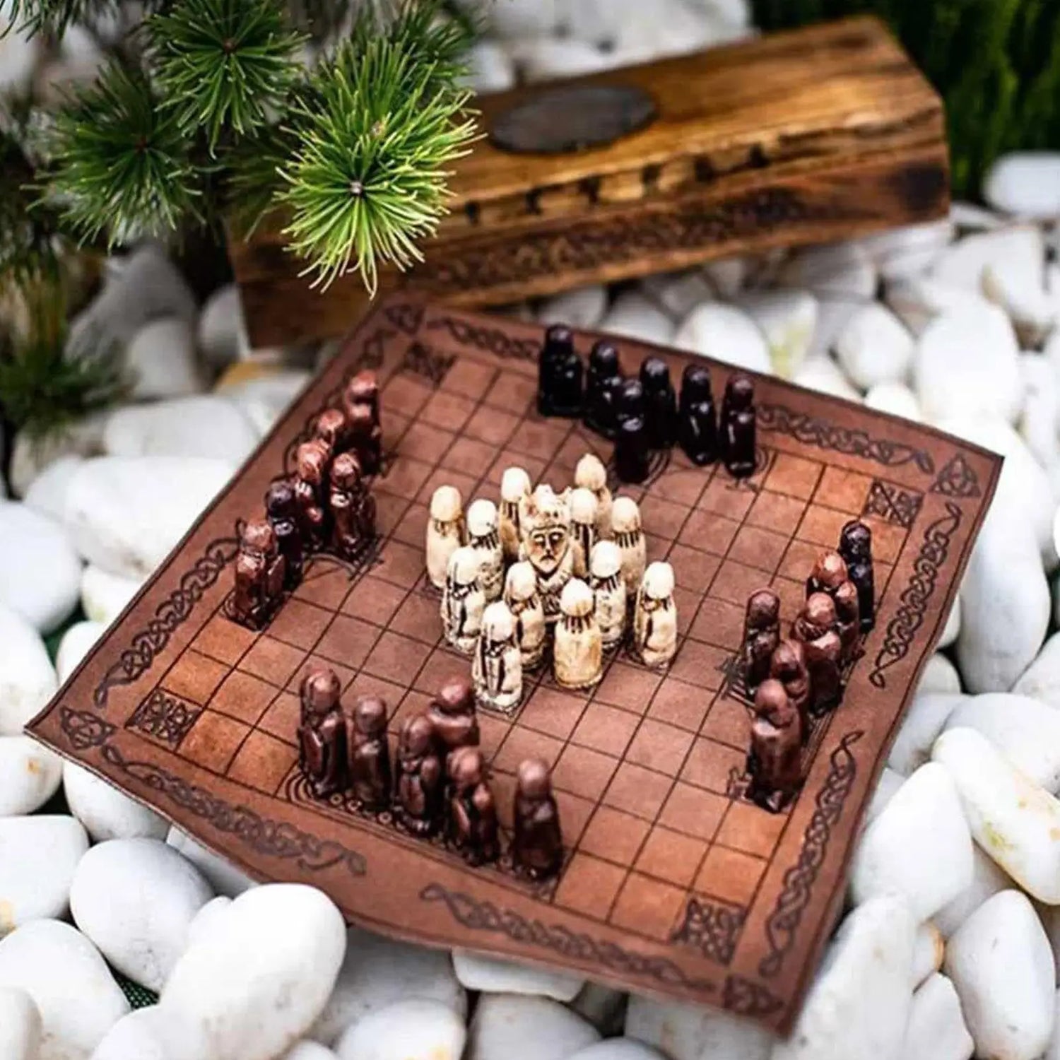 Chess Boards For Adults Tabletop Chess Board War Game Board Game Asymmetric Viking Chess Strategy Games Chess Gifts Party