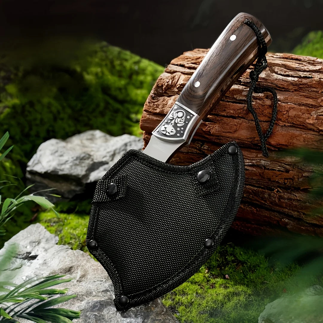 Outdoor camping stainless steel high hardness wolf axe, hiking and logging road axe, jungle road axe, the best gift for men