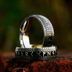 Vintage Stainless Steel Nordic Viking Rune Ring For Men Women Fashion Viking Couple Amulet Rings Party Jewelry Gifts Wholesale