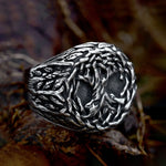 316L Stainless Steel Distressed Vikings Tree of Life Rings Vintage Odin Celtics Knot Nordic Ring Men Fashion Viking Jewelry Gift