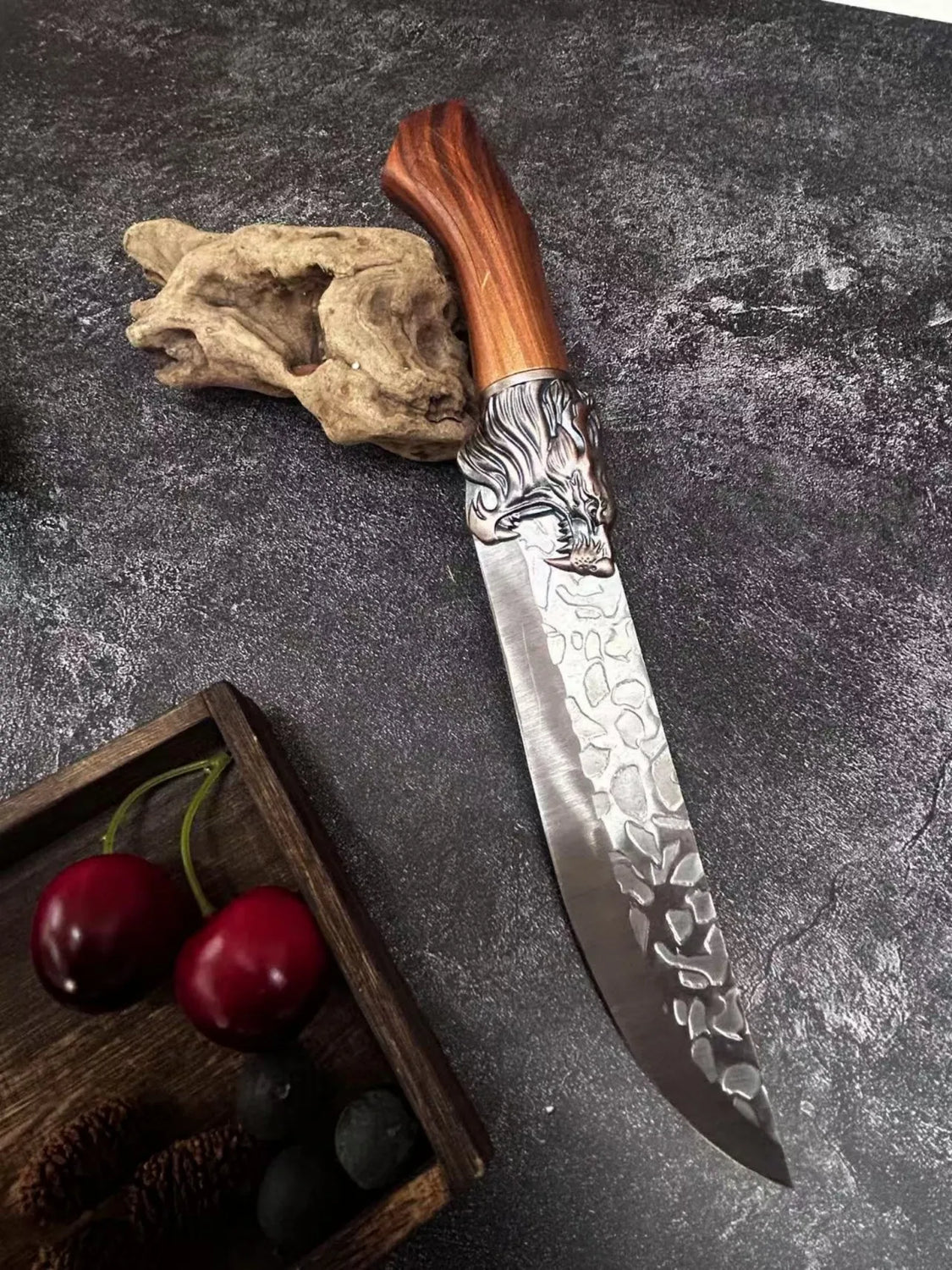 1-7 forged kitchen knife sheath, faucet-shaped handle, suitable for meat and fish