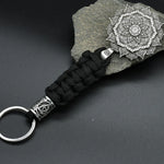 1pcs mandala YOGA keychain OM amulet Pendant Keyring Paracord Rope Norse Pirates Rune Valknut Amulet Jewelry Gift