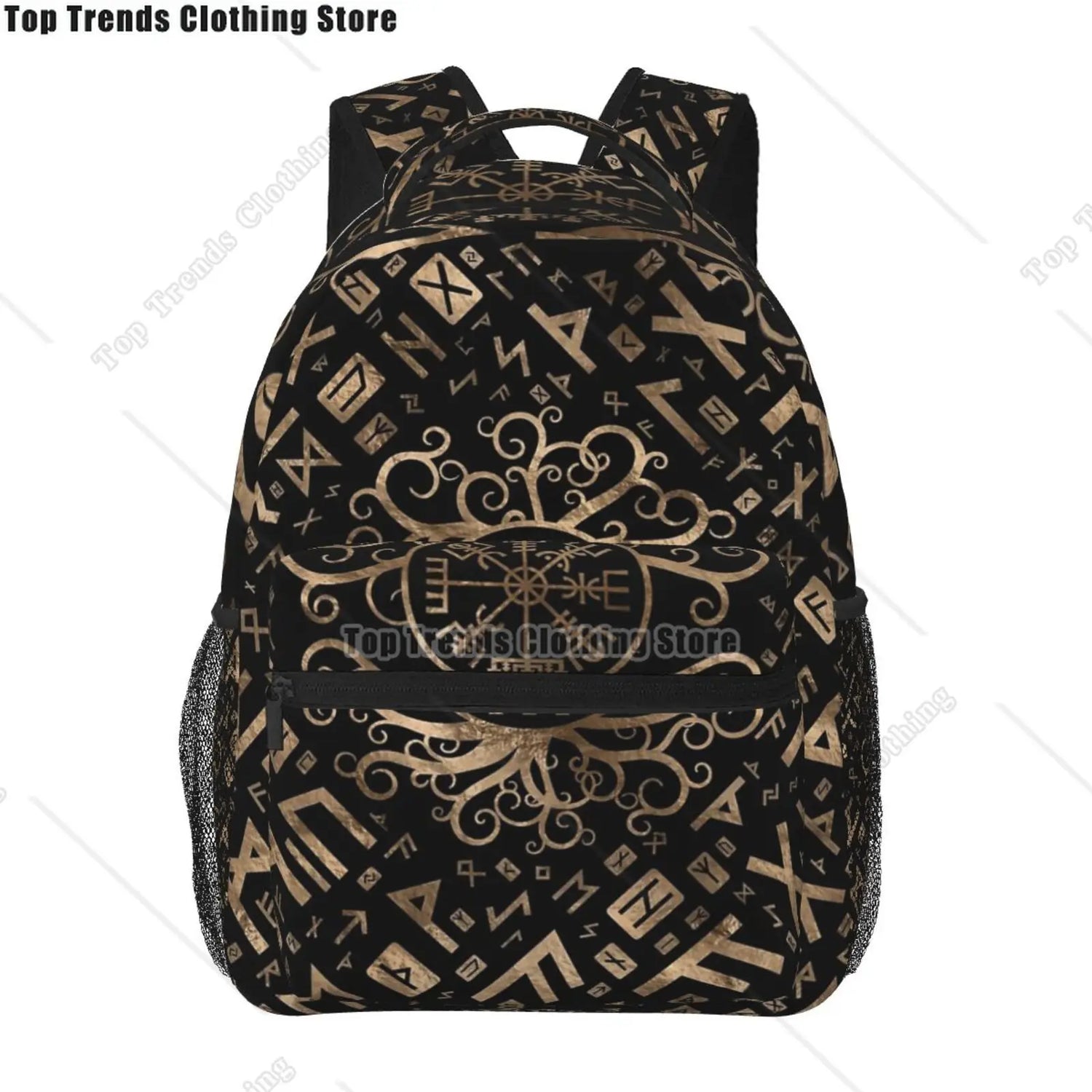 Norse Mythology Viking Backpack Tree of Life Triquetra Large Backpack for School Laptop Bags Bookbag Casual Daypack for Teens