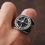 Viking Ring Featuring North Star Compass