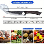 1 PC High Carbon Steel Boning Knife with Sheath Professional Kitchen Knife Multipurpose Fruit Vegetable Meat Fish Cleaver Sharp