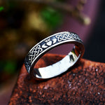Viking Nordic Celtic Knot Couple Love Rings Stainless Steel Fashion Hip Hop Unisex Finger Ring Punk Retro Jewelry Memorial Gifts