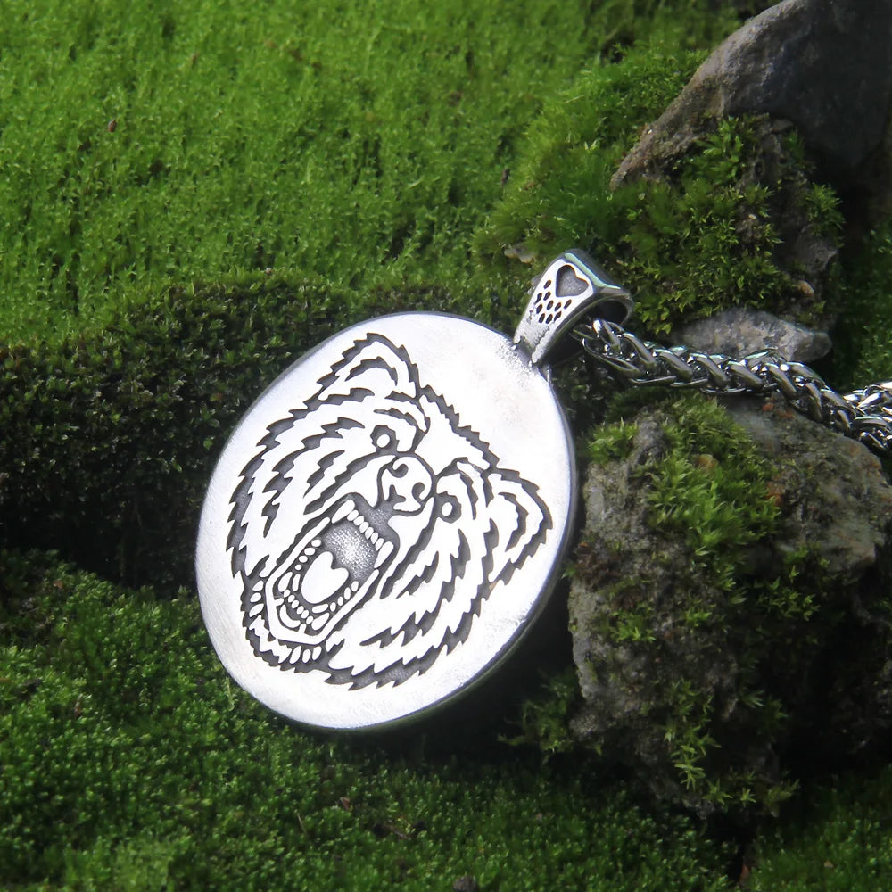 Never Fade Viking Bear Men's Pendant Necklace Punk Bear Claw High Quality As Men Jewelry