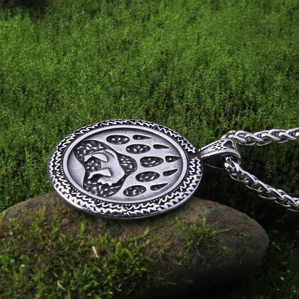 Never Fade Viking Bear Men's Pendant Necklace Punk Bear Claw High Quality As Men Jewelry