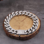 Punk Rock Stainless Steel Biker Mens Bracelet Link Chain Motorcycle Bike Bicycle Chain Bracelets Bangles Jewelry with wood box　