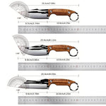 3Pcs Viking knife Chef Knife Japan Kitchen Meat Cleaver Butcher Boning Knife BBQ
