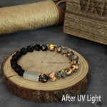 Stainless steel Runes Beads Men Bracelet Viking Rune Bracelet Fashion Charm Beads Bracelet wooden box