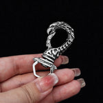 Vintage Punk Stainless Steel Vikings Dragon Keychain Fashion Rotatable Keyring Charm Car Key Accessories Male Jewelry Wholesale