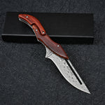 VG10 Damascus Knives Tactical Hunting Mechanical Folding Knife Fixed Blade Outdoor Camping Survival EDC Pocket Defense Tools