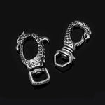 Vintage Punk Stainless Steel Vikings Dragon Keychain Fashion Rotatable Keyring Charm Car Key Accessories Male Jewelry Wholesale