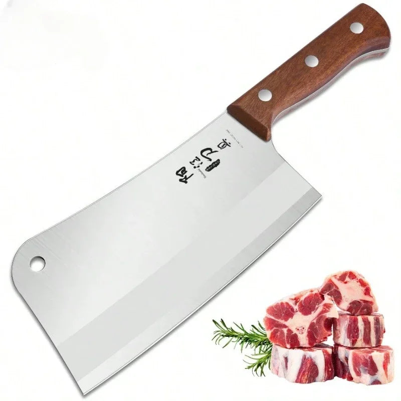 Professional Stainless Steel Heavy Chopping Bone Kitchen Knife, Thicken Meat Cleaver for Home Cooking and Chef Resturant