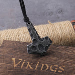 Never Fade man gray thor's hammer mjolnir necklace viking scandinavian norse viking necklace Men Stainless Steel gift with box