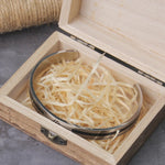 Stainless Steel Men's Handmade Nordic Valknut Bangle Viking Never Fade with wooden box as gift never fade