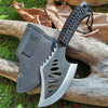 Stainless Steel Survival Hunter Tomahawk Ax: Lightweight Camping Axe with Paracord Handle & Nylon Sheath