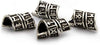 Viking Rune Beard Bead Coil Set (4-Pack) - Norse Rings for Hair, Dreads & Beards