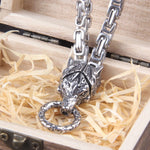 Never Fade Rock Viking Wolf Charm Bracelet Men's Stainless Steel Mesh Chain silver color Wolf Punk Bracelets Biker Jewelry