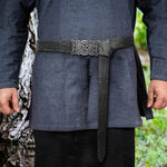Medieval Vintage Belt Renaissance Viking Belt For Men Faux Leather Embossed Cosplay Belt With Embossed Buckle For Stage Show