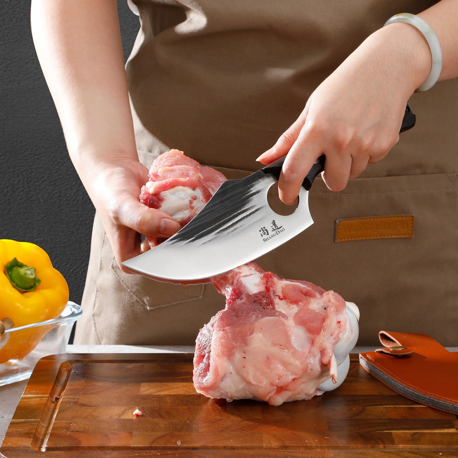 SHANGDAO Boning Knives 6 ″ Viking Boning Knife for Meat Cutting, High Quality Stainless Steel Hand Forged Blade & Wood Handle