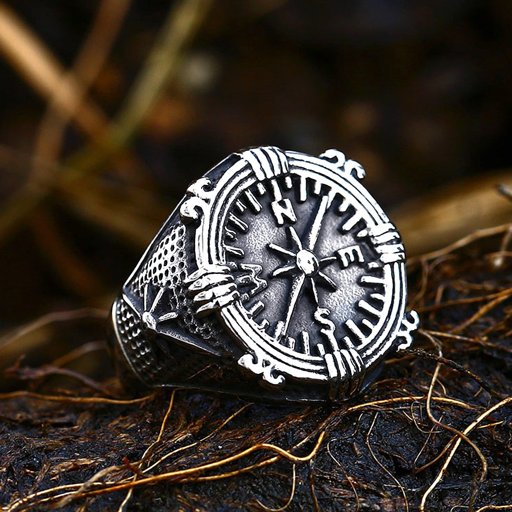 Viking Ring Featuring Nordic Compass