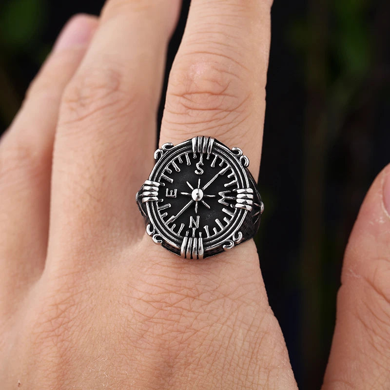 Viking Ring Featuring Nordic Compass