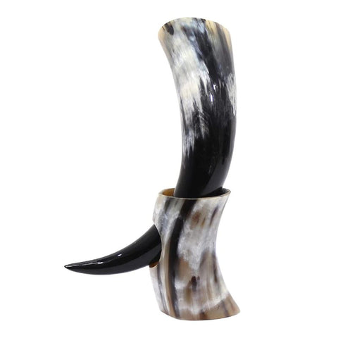 Gjallarhorn (Viking Drinking Horn) with Horn Stand