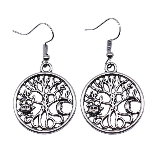 Yggdrasil Tree Of Life Drop Earrings