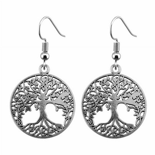 Yggdrasil Tree Of Life Drop Earrings