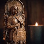 Norse Mythology God Baldr Wooden Viking Statue