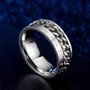 Viking Runes Spinner Chain Ring