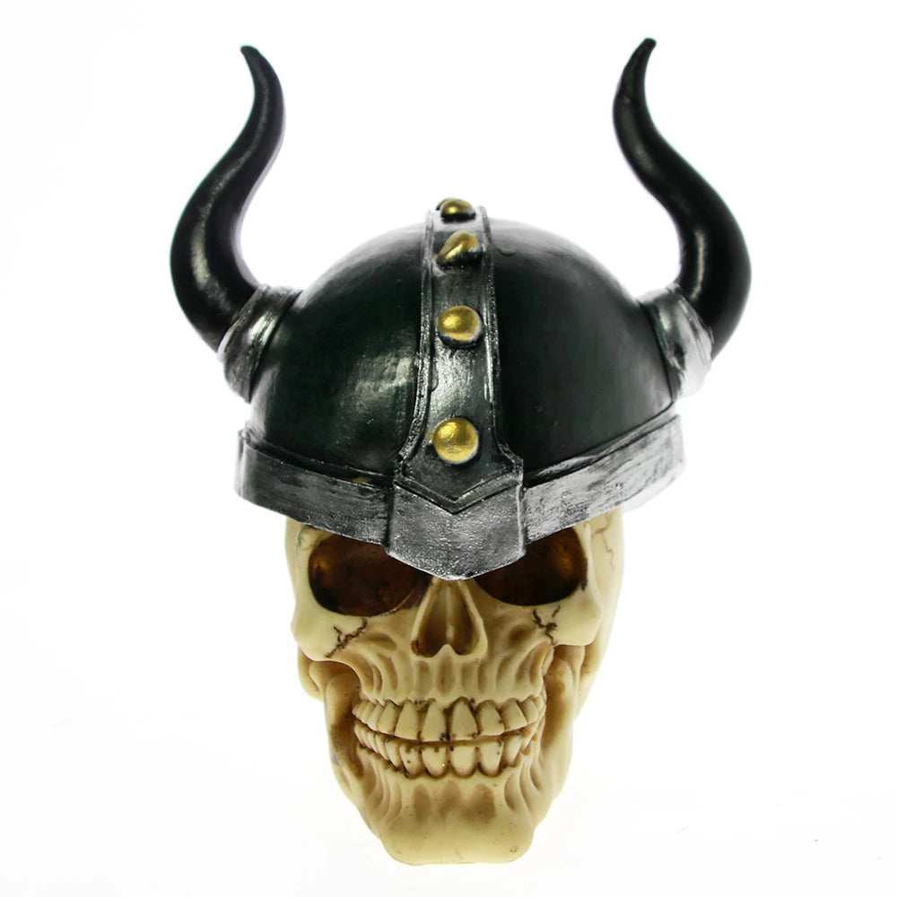 VIKING SKULL HEAD STATUE