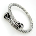 Viking Warrior Skull Cuff Bracelet