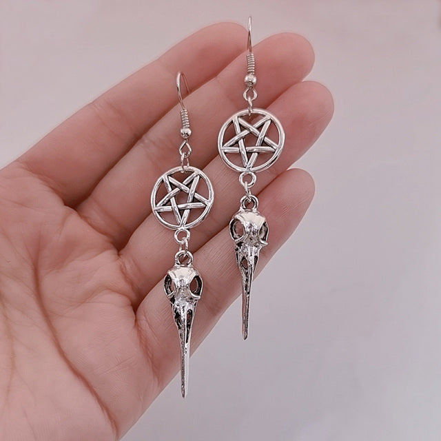 Unique VIKING EARRINGS - ODIN'S RAVENS