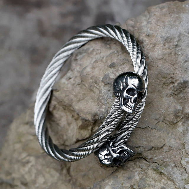 Viking Warrior Skull-Cuff Bracelet