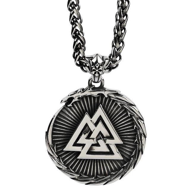 Jormungandr Serpent Valknut Necklace