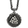 Jormungandr Serpent Valknut Necklace