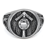 Tyr Signet Viking Shield Ring