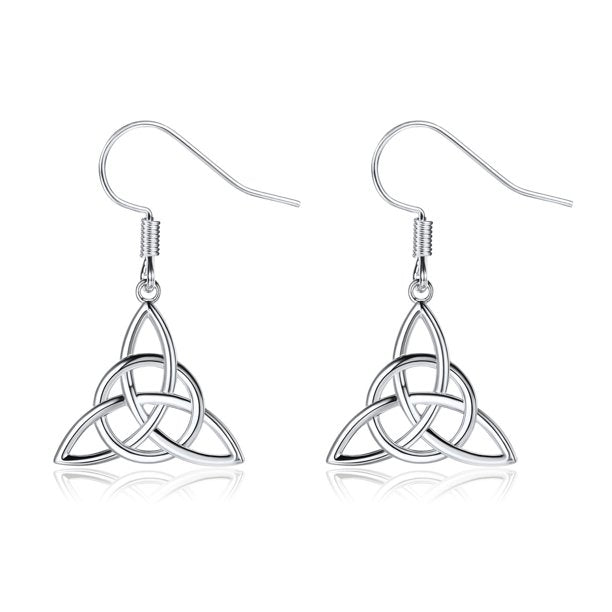 Trinity Celtic Knot Drop Earrings