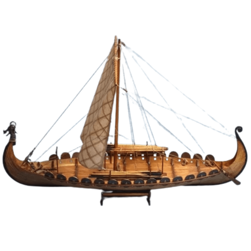 CLASSIC DRAKKAR WOODEN DRAGON MODEL SHIP