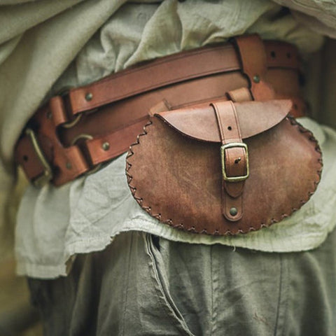 VIKING LEATHER POUCH BAG