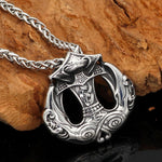 VIKING NECKLACE - MJOLNIR & RAVEN