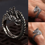 Norse Dragon Adjustable Ring