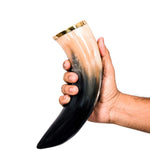 Premium Handcrafted Viking Drinking Horn with Stand