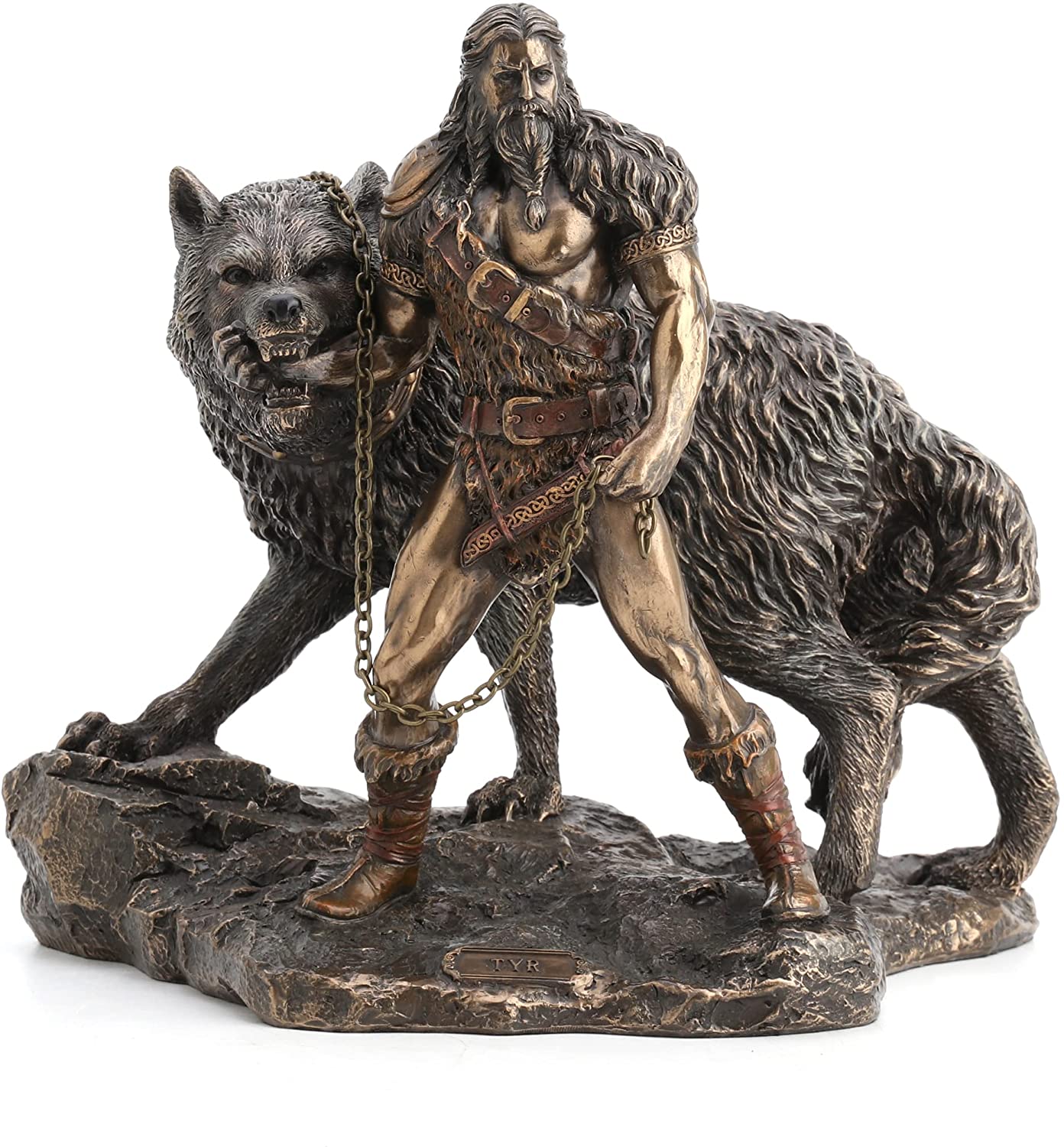 Tyr And The Binding of Fenrir Statue, Norse God Of War Sculpture