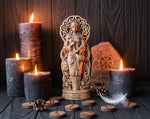 Eir Goddess Wooden Viking Statue